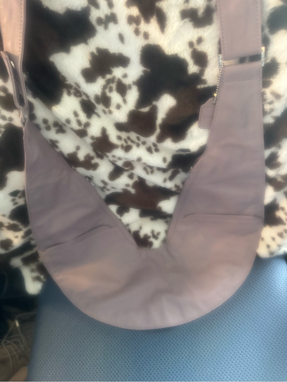 Sash Lavender Crescent Shoulder Bag